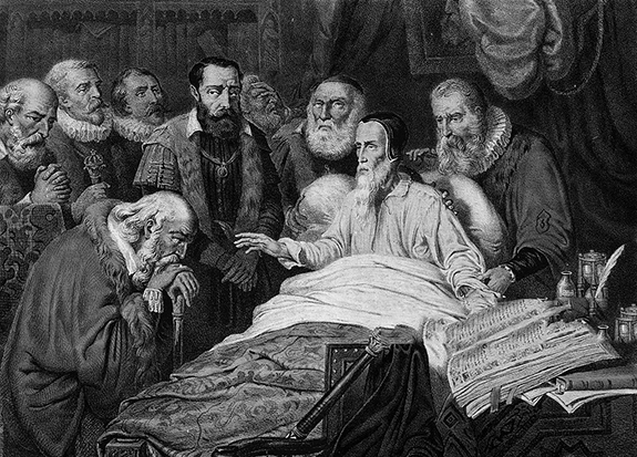 மரணப் படுக்கையில் கல்வின்